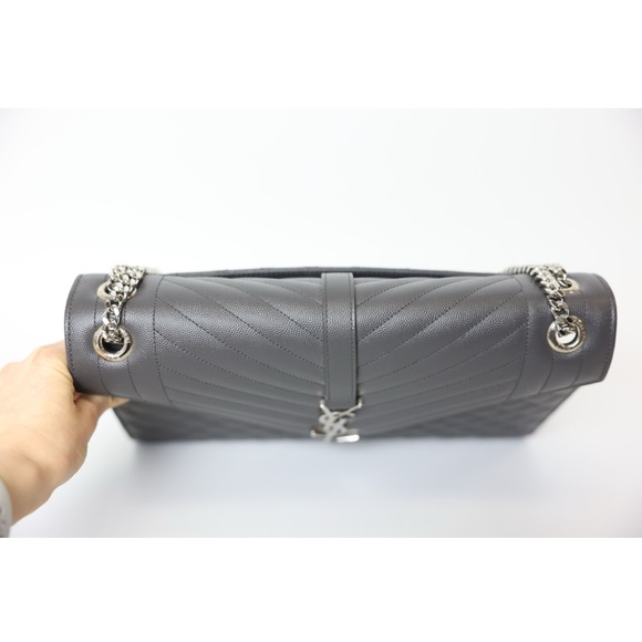 YSL Large Envelope quilted crossbody shoulder bag - Picture 10 of 12